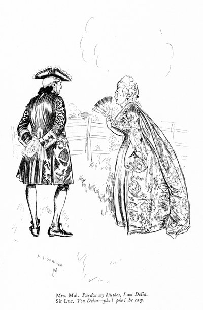 Illustration pour Les Rivaux de Sheridan - Edmund Joseph (after) Sullivan