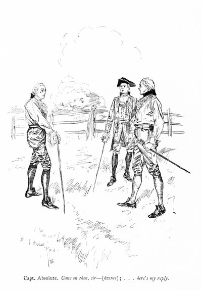 Illustration pour Les Rivaux de Sheridan - Edmund Joseph (after) Sullivan