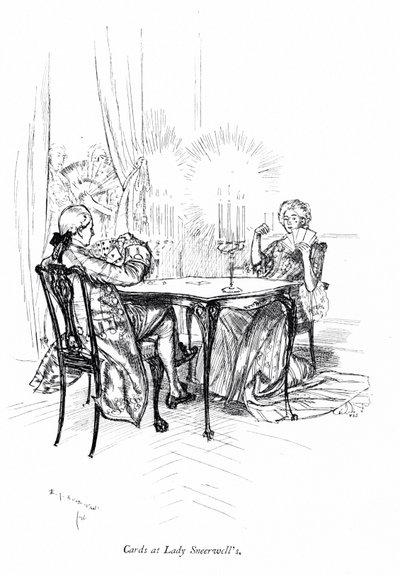 Illustration pour La School for Scandal de Sheridan (gravure) - Edmund Joseph (after) Sullivan