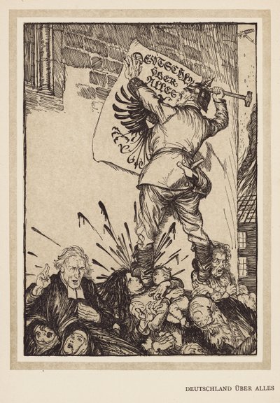 La guirlande du Kaiser : Deutschland Über Alles - Edmund Joseph (after) Sullivan