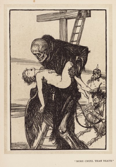 La guirlande du Kaiser : "Plus cruel que la mort" - Edmund Joseph (after) Sullivan
