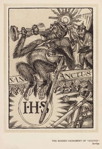 La guirlande du Kaiser : Le Saint-Sacrement de la "Kultur" - Edmund Joseph (after) Sullivan