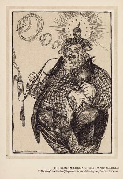 La Guirlande du Kaiser : Le Géant Michel et le Nain Wilhelm - Edmund Joseph (after) Sullivan