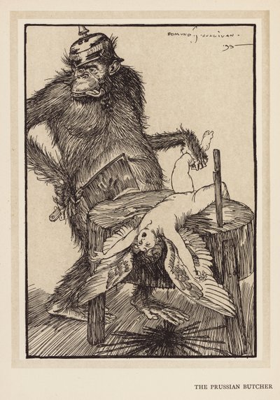 La guirlande du Kaiser : Le boucher prussien - Edmund Joseph (after) Sullivan