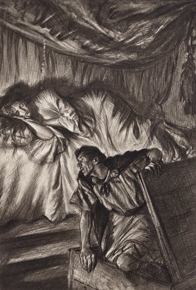 William Shakespeare : Cymbeline, Acte II, Scène 2 - Edmund Joseph (after) Sullivan