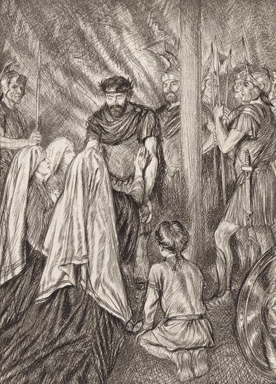 William Shakespeare : La Tragédie de Coriolan, Acte V, Scène 3 - Edmund Joseph (after) Sullivan