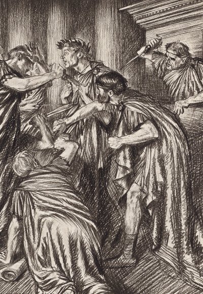 William Shakespeare : La Tragédie de Jules César, Acte III, Scène 1 - Edmund Joseph (after) Sullivan