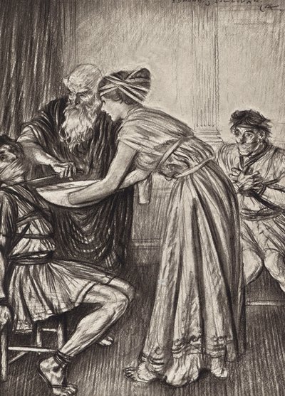 William Shakespeare : La Tragédie de Titus Andronicus, Acte V, Scène 2 - Edmund Joseph (after) Sullivan
