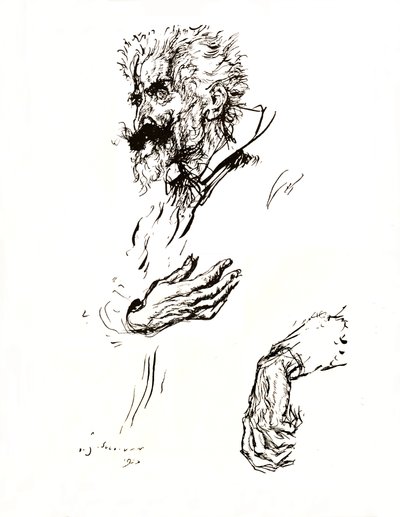 Don Quichotte. Croquis à la plume de Line: An Art Study - Edmund Joseph Sullivan