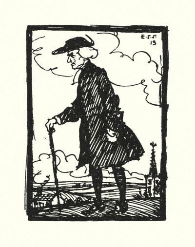 Illustration pour Le Vicaire de Wakefield par Oliver Goldsmith (lithographie en couleur) - Edmund Joseph Sullivan
