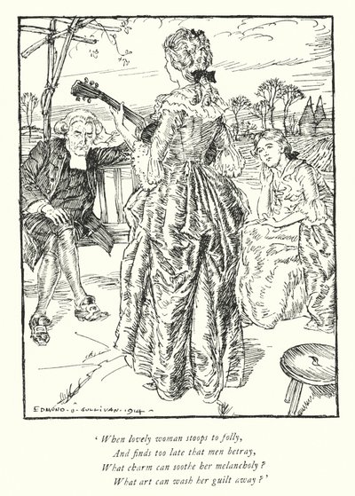 Illustration pour Le Vicaire de Wakefield par Oliver Goldsmith - Edmund Joseph Sullivan
