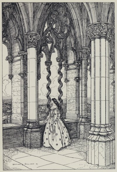Illustration de Tennyson pour A Dream of Fair Women and Other Poems - Edmund Joseph after Sullivan