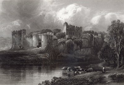 Château de Chepstow, gravé par R. Hinshelwood, imprimé par Cassell und Company Ltd - Edmund Morison Wimperis