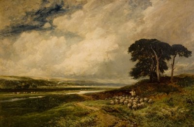 Paysage avec des moutons - Edmund Morison Wimperis