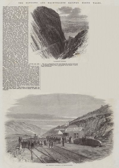 Le chemin de fer de Newtown et Machynlleth, nord du Pays de Galles - Edmund Morison Wimperis