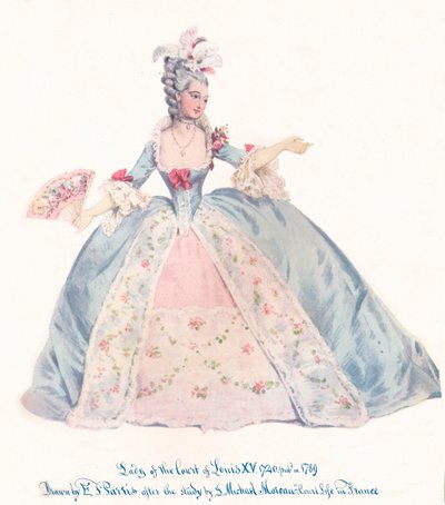 Dame de la cour de Louis XV, 19ème siècle - Edmund Thomas Parris