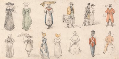 Études de figures : femmes, commerçants, etc. - Edmund Thomas Parris