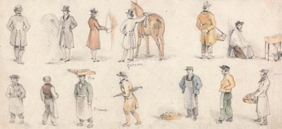 Études de commerçants et de palefreniers - Edmund Thomas Parris