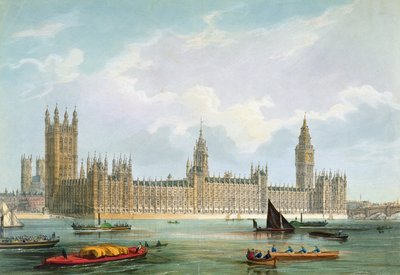 Les nouvelles maisons du Parlement, gravé par Thomas Picken publié par Lloyd Bros. et Co., 1852 - Edmund Walker