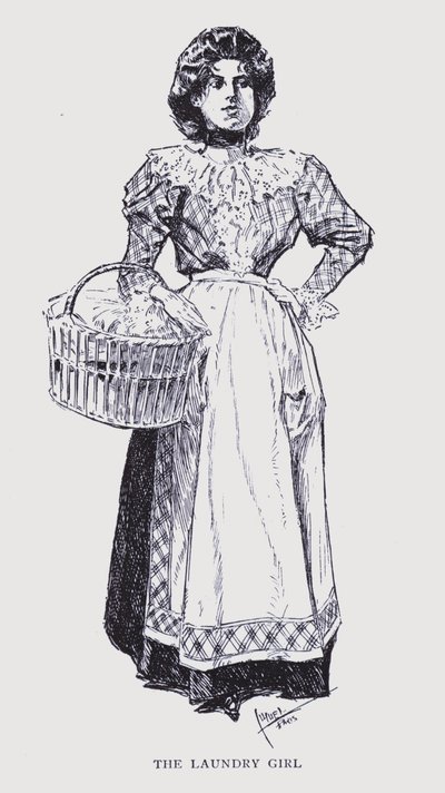 Paris bohème : La blanchisseuse (litho) - Edouard Alfred (1875-1954) Cucuel