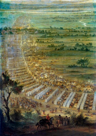 Prise de la ville de Dole en Franche-Comté par Louis XIV (1638-1715), le 6/06/1674 (détail) - Edouard Antoine Renard