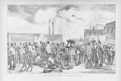 Place du marché à Gorée, illustration de "Côte Occidentale d