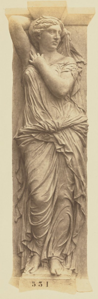 [Cariatide de Jules Cavelier, Décoration du Louvre, Paris]. - Édouard Baldus