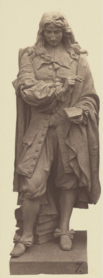 [La Rochefoucauld, Statue de Noël Jules Girard, Décoration du Louvre, Paris] - Édouard Baldus