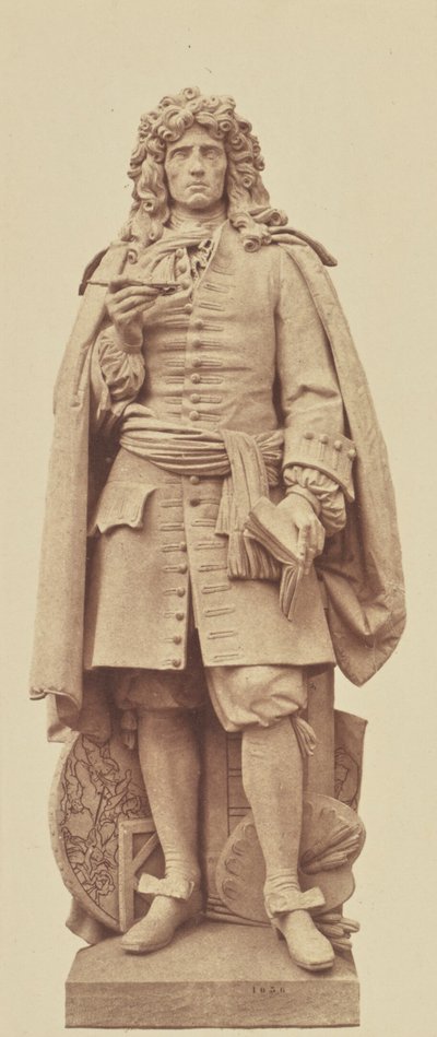 [Mignard, Statue de Jean Baptiste Joseph de Bay, Décoration du Louvre, Paris] - Édouard Baldus