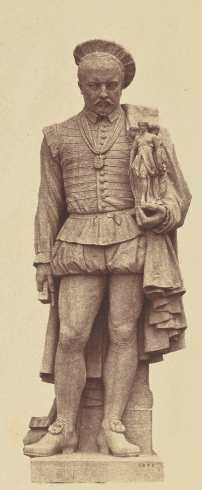 [Pilon", Statue de Louis Desprez, Décoration du Louvre, Paris] - Édouard Baldus