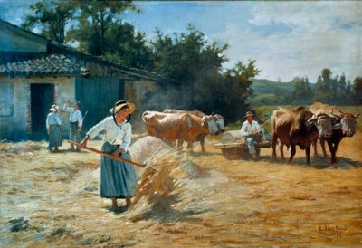 Travaux des champs - Edouard Debat Ponsan
