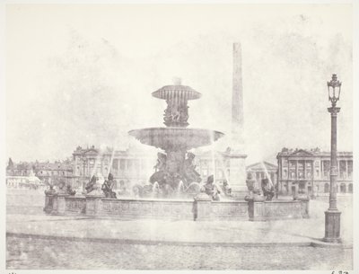 Fontaine, place de la Concorde, Paris - Edouard Denis Baldus