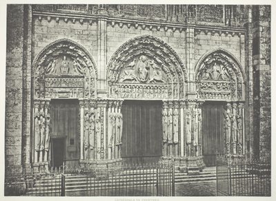 Portail principal, cathédrale de Chartres - Edouard Denis Baldus