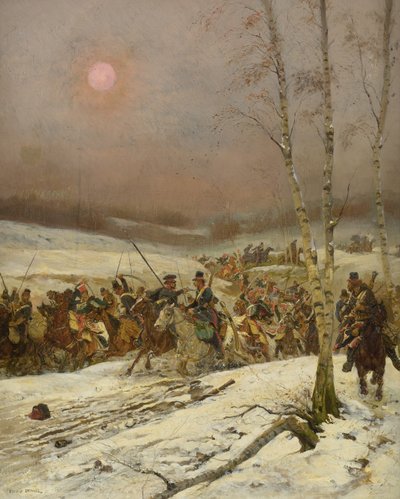Cosaques attaquant un escadron des Gardes d