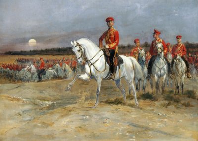 Tsarévitch Nicolas passant en revue les troupes - Jean Baptiste Edouard Detaille