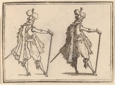 Gentleman avec canne - Edouard Eckman after Jacques Callot