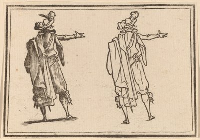 Homme Vu de Dos avec le Bras Droit Étendu - Edouard Eckman after Jacques Callot
