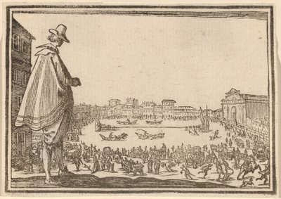 Piazza Santa Maria Novella, Florence - Edouard Eckman after Jacques Callot