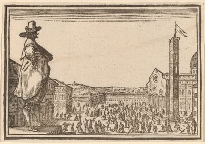 Piazza del Duomo, Florence - Edouard Eckman after Jacques Callot