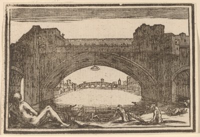 Ponte Vecchio, Florence - Edouard Eckman after Jacques Callot