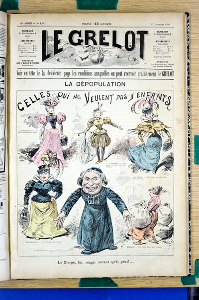 Couverture de "Le Grelot", numéro 1342, Satirique en Couleurs - Edouard Guillaumin Pepin