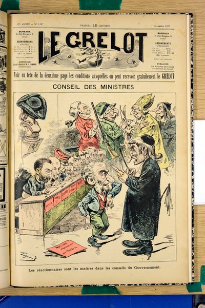 Couverture de "Le Grelot", numéro 1387, Satirique en Couleurs - Edouard Guillaumin Pepin