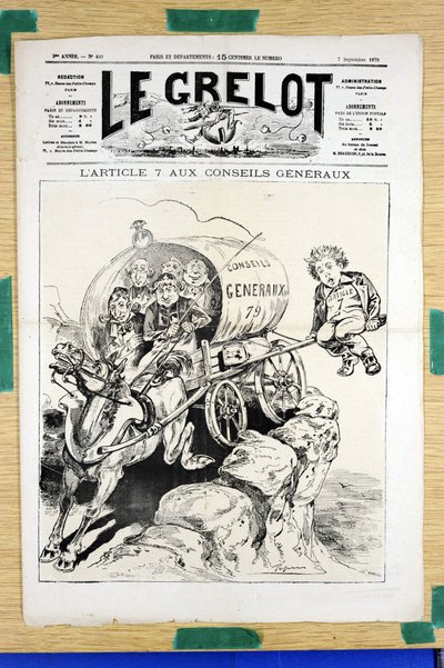 Couverture de "Le Grelot", numéro 439, Satirique en Couleurs - Edouard Guillaumin Pepin