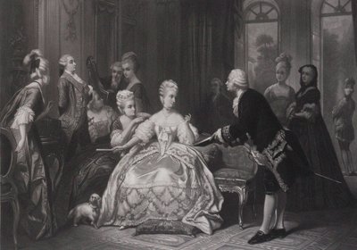 Christoph Willibald Gluck remet à la reine Marie-Antoinette la partition de l
