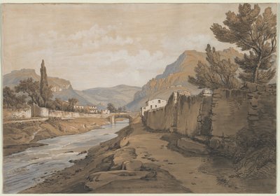 La rivière Neuve à la fin de la vallée de la Dardenne, 1800s - Edouard Jean Marie Hostein