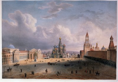 Vue de la Place Rouge à Moscou - Edouard Jean Marie Hostein