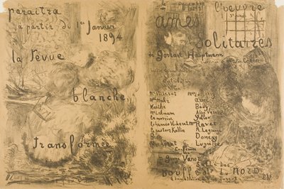 "La Revue Blanche" Âmes transformées et solitaires - Édouard Jean Vuillard