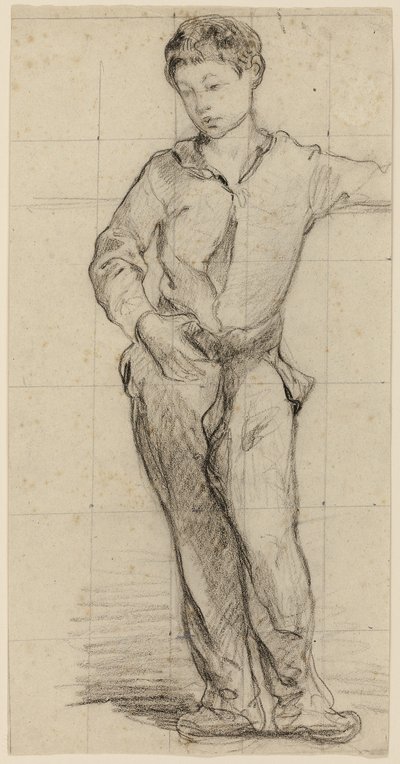 Attribué à Édouard Manet - Jeune homme debout (Léon Leenhoff) (recto), 1864-65 - Édouard Manet