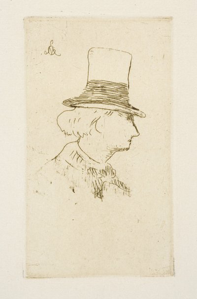 Baudelaire de profil portant un chapeau, 1862 - Édouard Manet