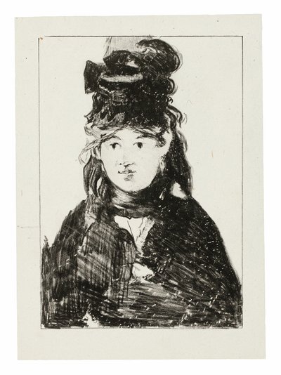 Berthe Morisot en noir - Édouard Manet